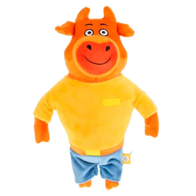 Мягкая озвученная игрушка Оранжевая корова Папа 30 см Мульти-Пульти V92752-23 1